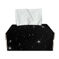 Black Space Print Rectangle Tissue Box Cover