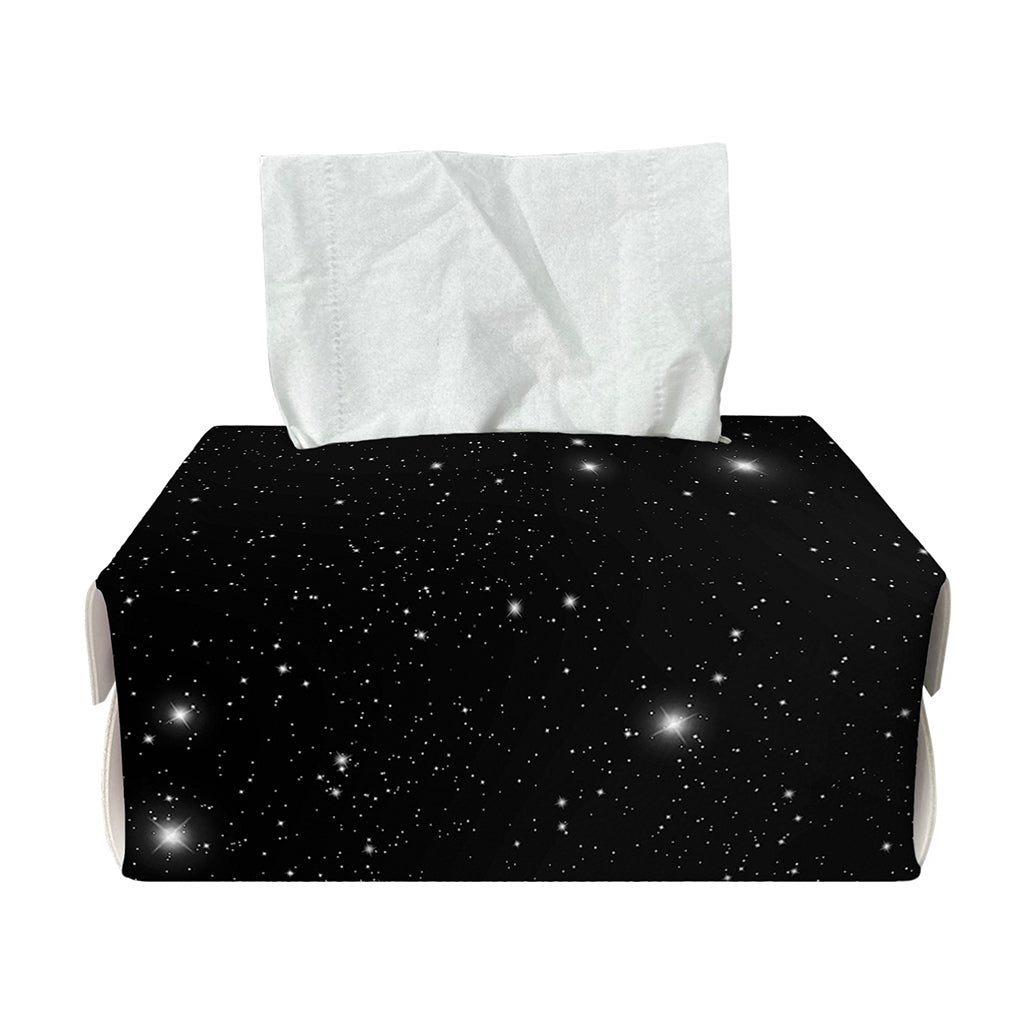 Black Space Print Rectangle Tissue Box Cover