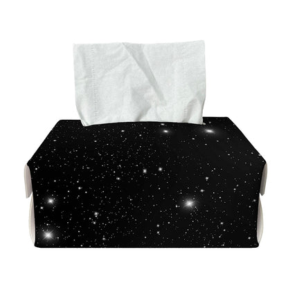 Black Space Print Rectangle Tissue Box Cover