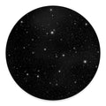 Black Space Print Round Floor Mat