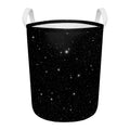 Black Space Print Round Laundry Basket