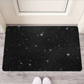 Black Space Print Rubber Doormat