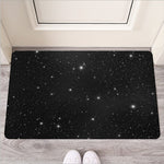 Black Space Print Rubber Doormat