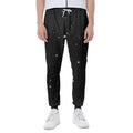 Black Space Print Joggers