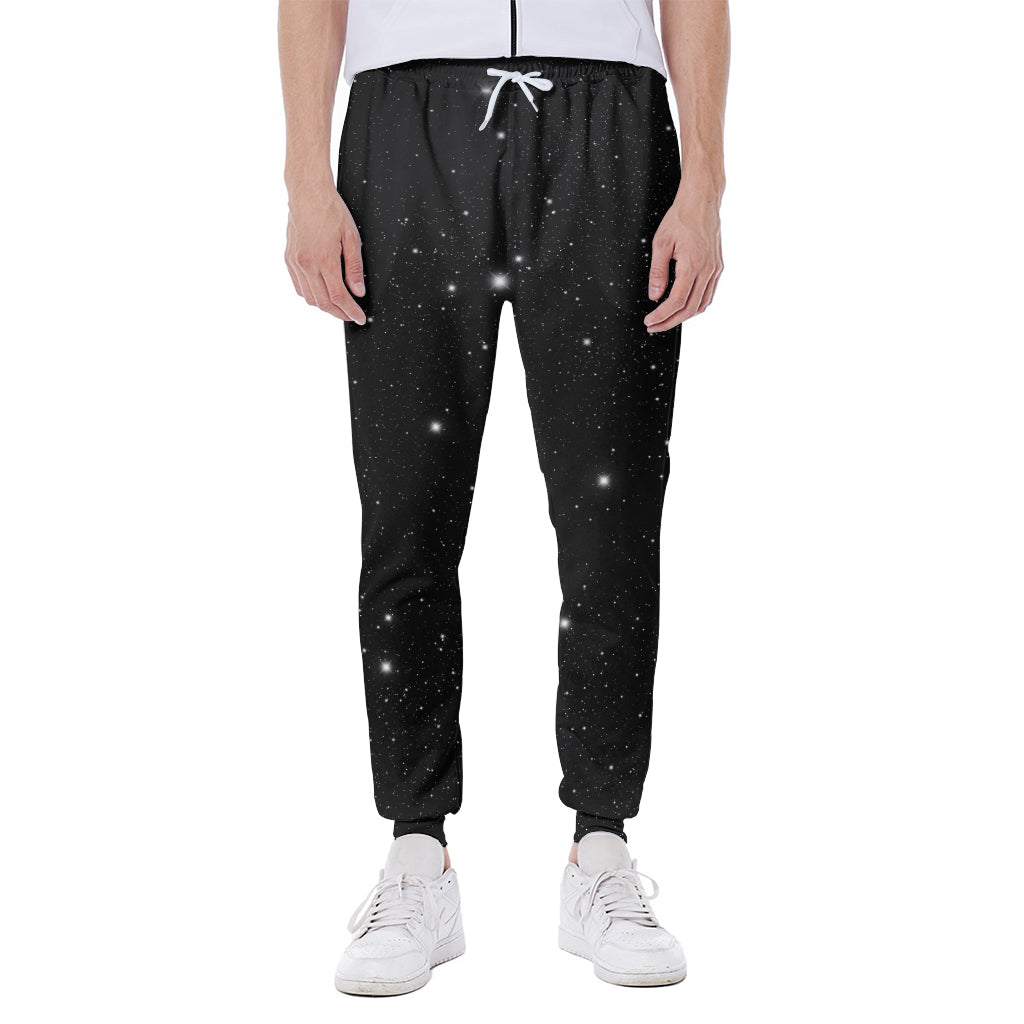 Black Space Print Scuba Joggers