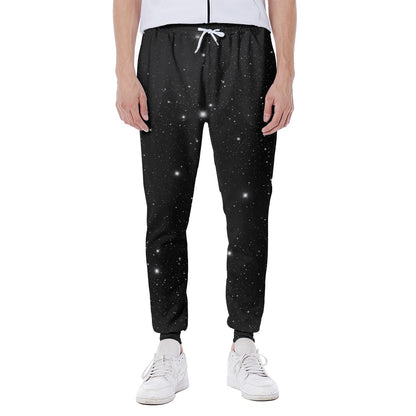Black Space Print Scuba Joggers