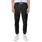 Black Space Print Scuba Joggers