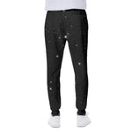 Black Space Print Scuba Joggers