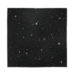 Black Space Print Silk Bandana