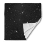 Black Space Print Silk Bandana