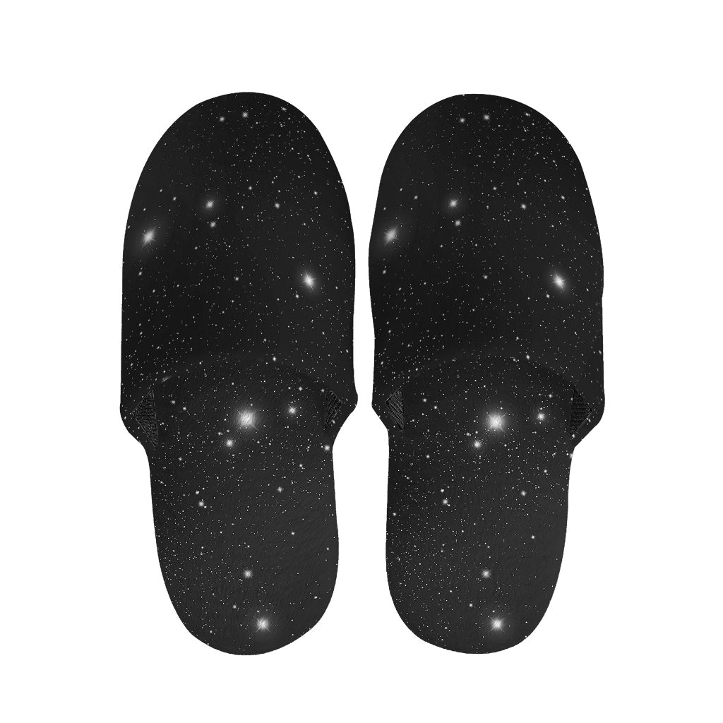 Black Space Print Slippers