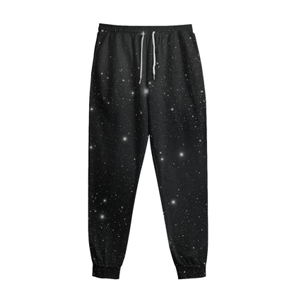 Black Space Print Sweatpants
