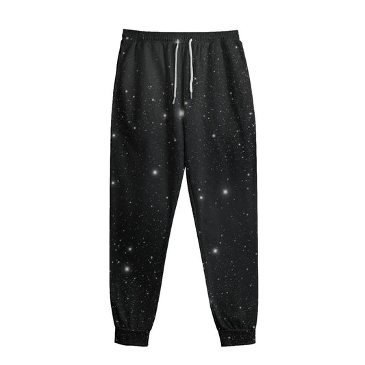 Black Space Print Sweatpants