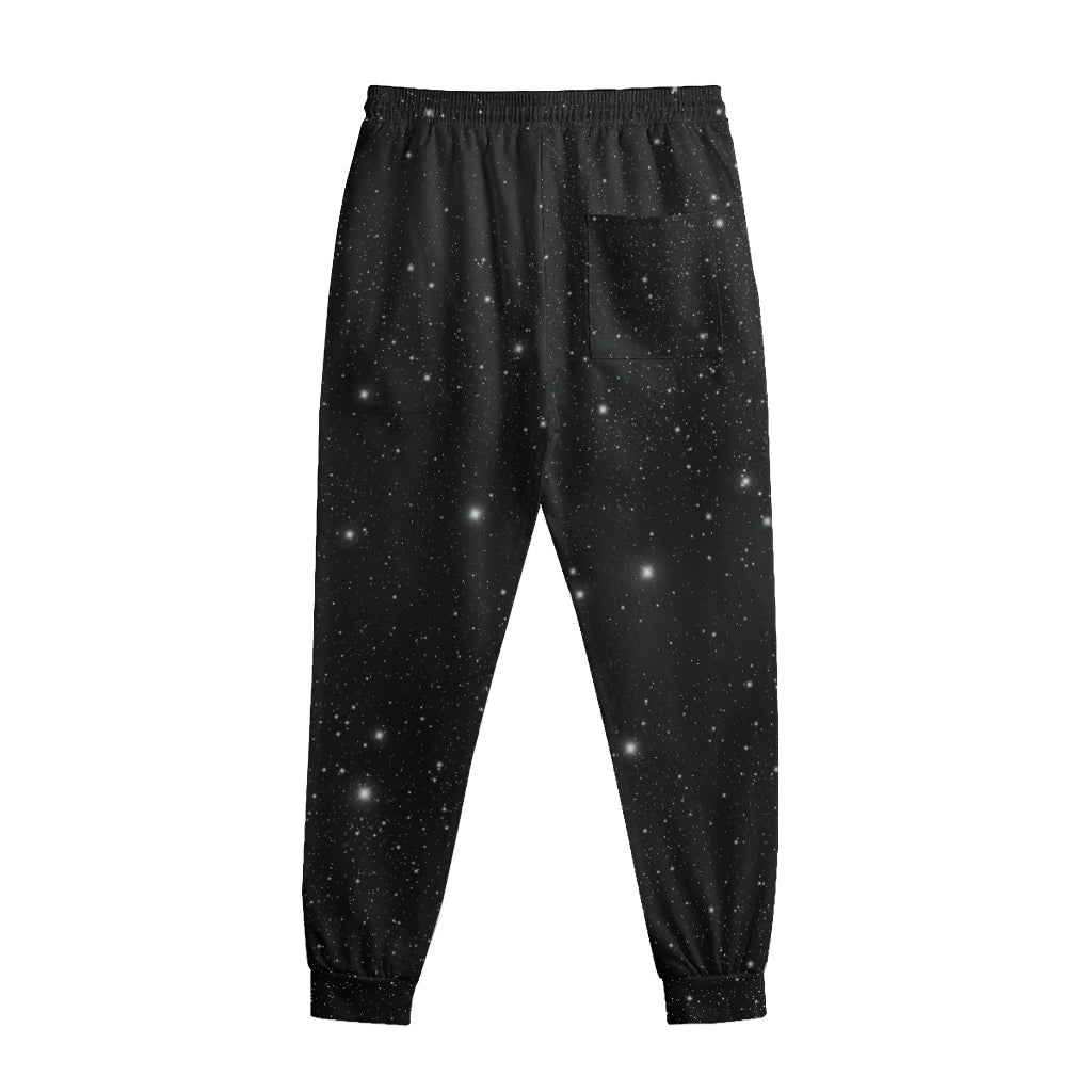 Black Space Print Sweatpants