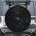 Black Space Print Tire Cover With Camera Hole