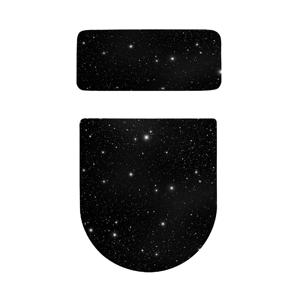 Black Space Print Toilet Lid And Tank Cover Set