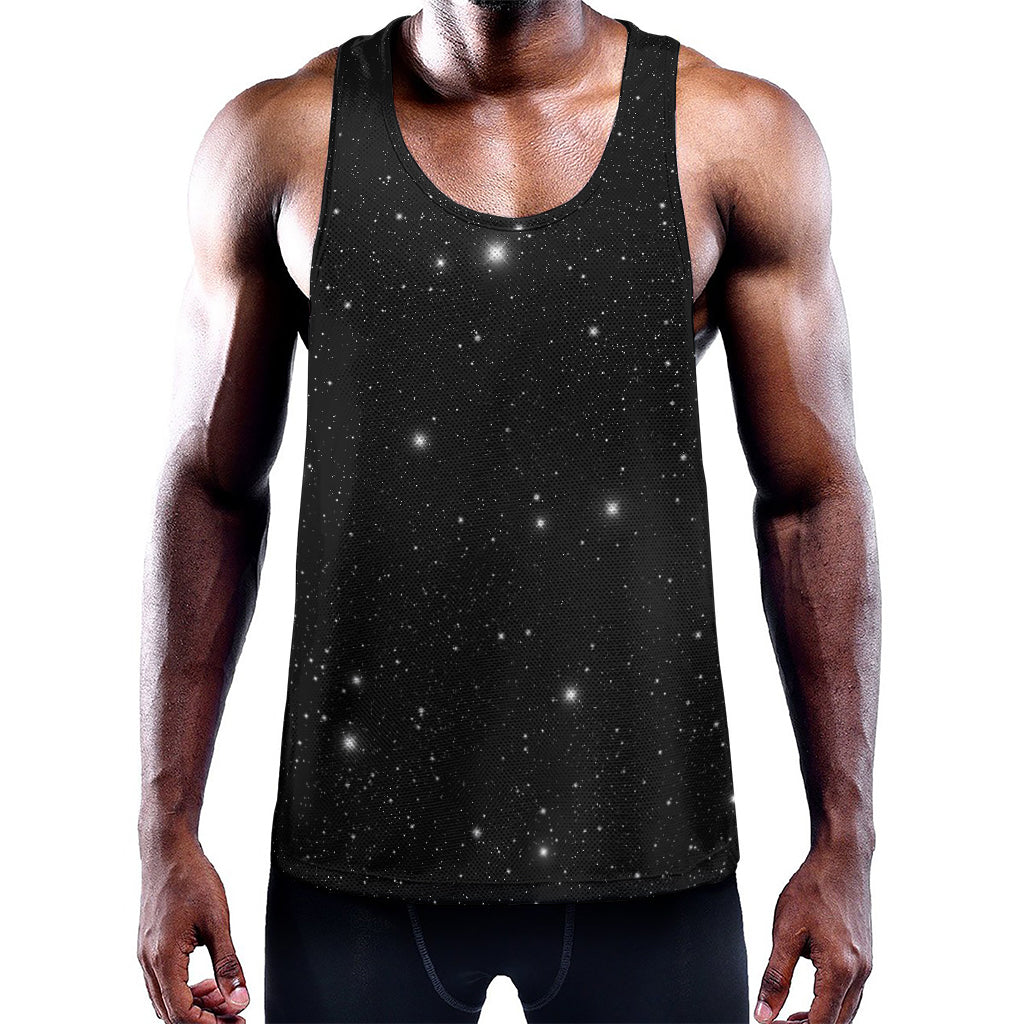Black Space Print Training Tank Top