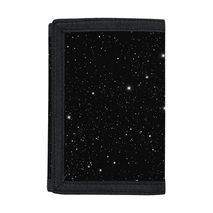 Black Space Print Trifold Wallet