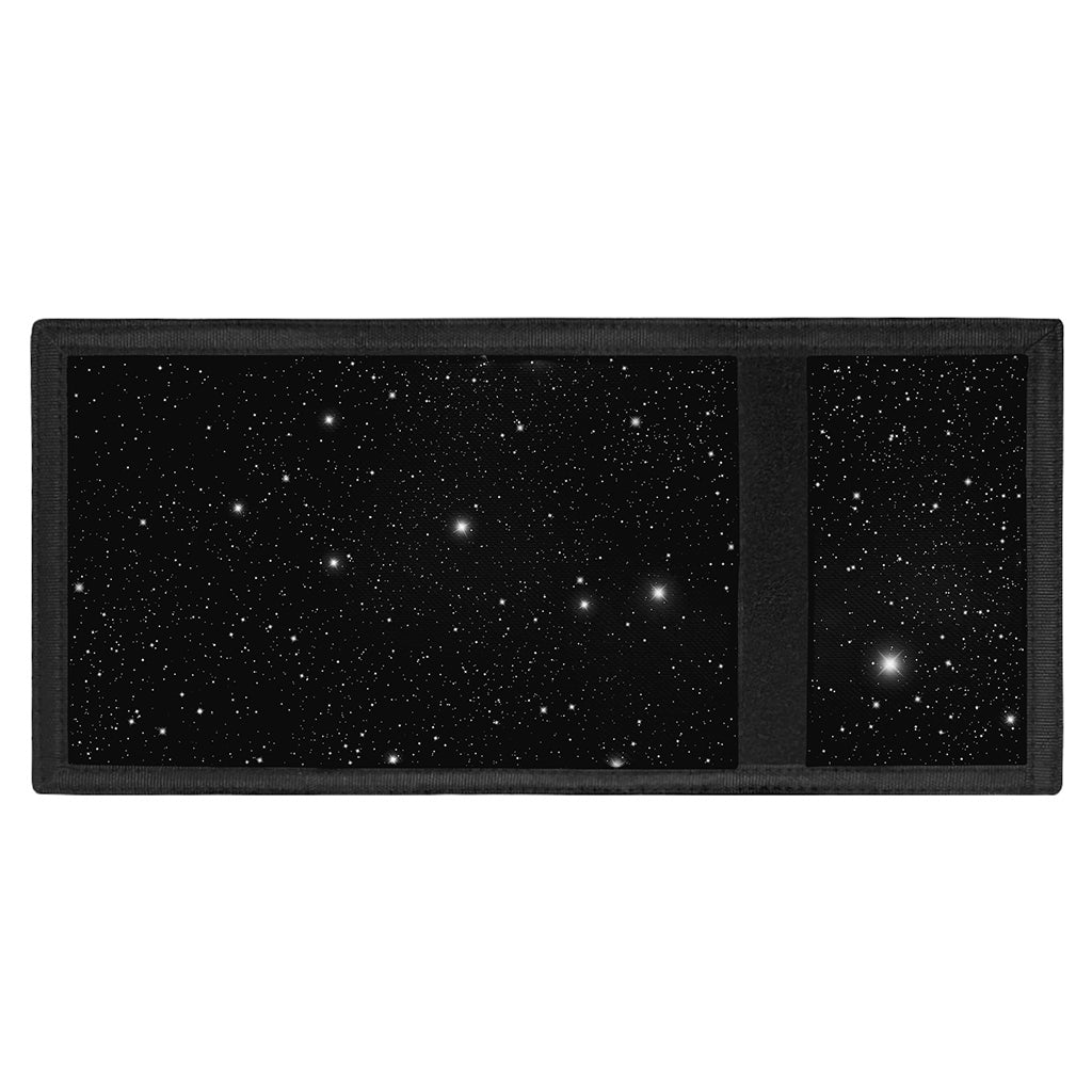 Black Space Print Trifold Wallet