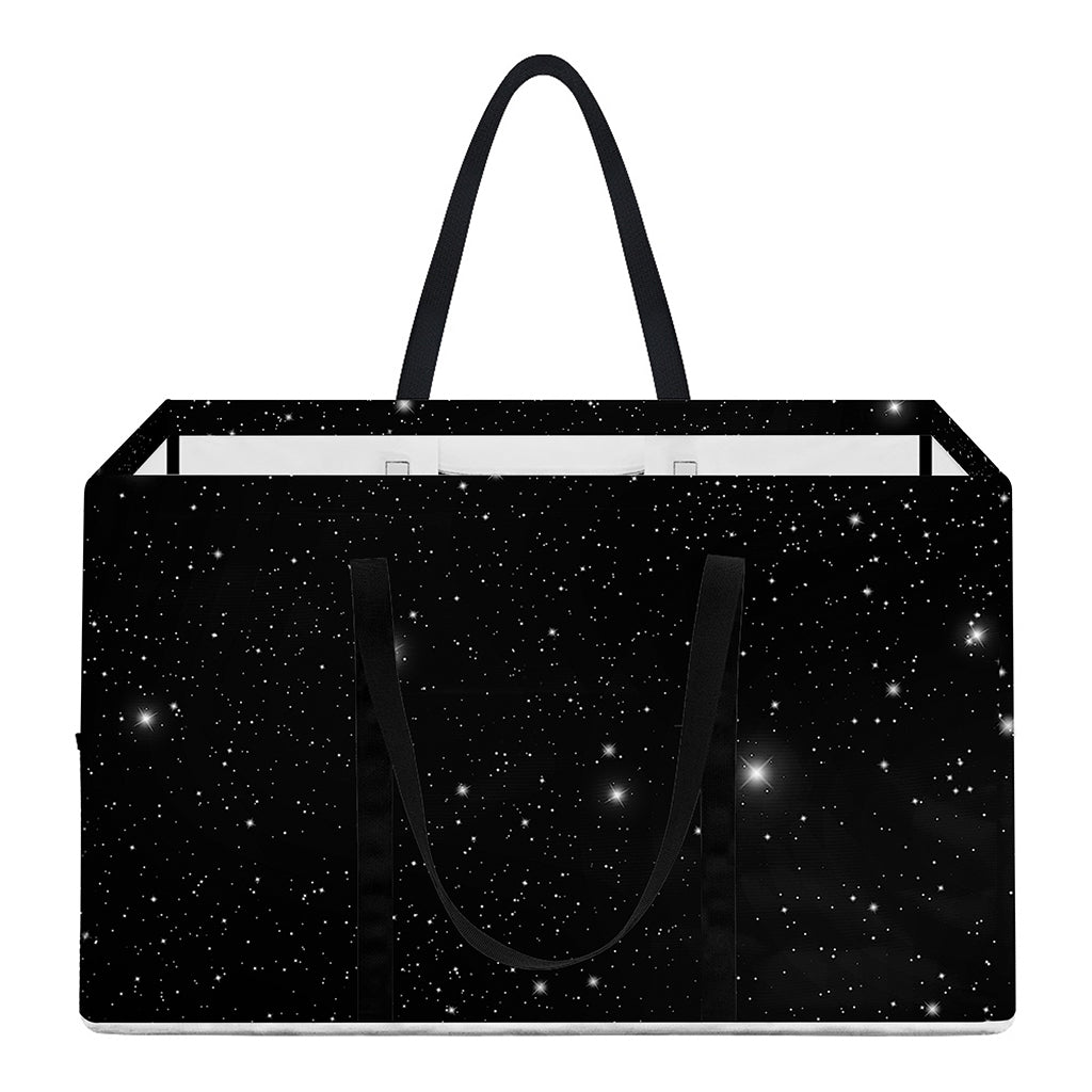 Black Space Print Utility Tote Bag