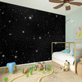 Black Space Print Wall Sticker
