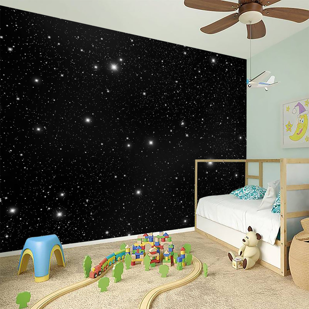Black Space Print Wall Sticker