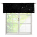 Black Space Print Window Valance