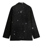 Black Space Print Women's Blazer