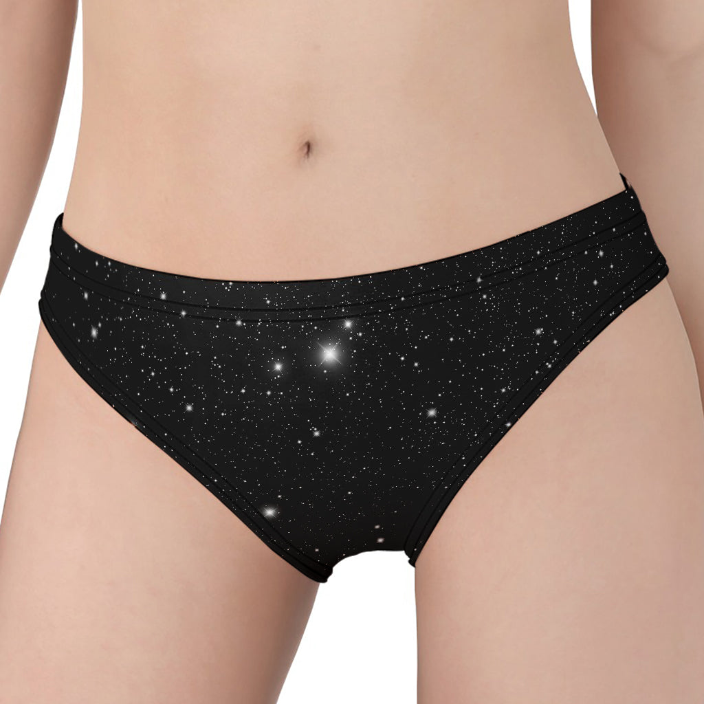 Black Space Print Women's Panties