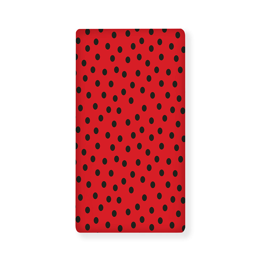 Black Spots Ladybird Pattern Print Baby Crib Sheet
