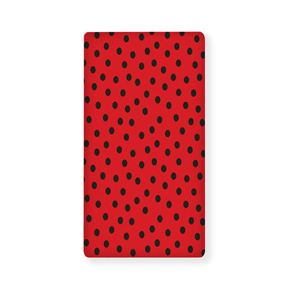 Black Spots Ladybird Pattern Print Baby Crib Sheet