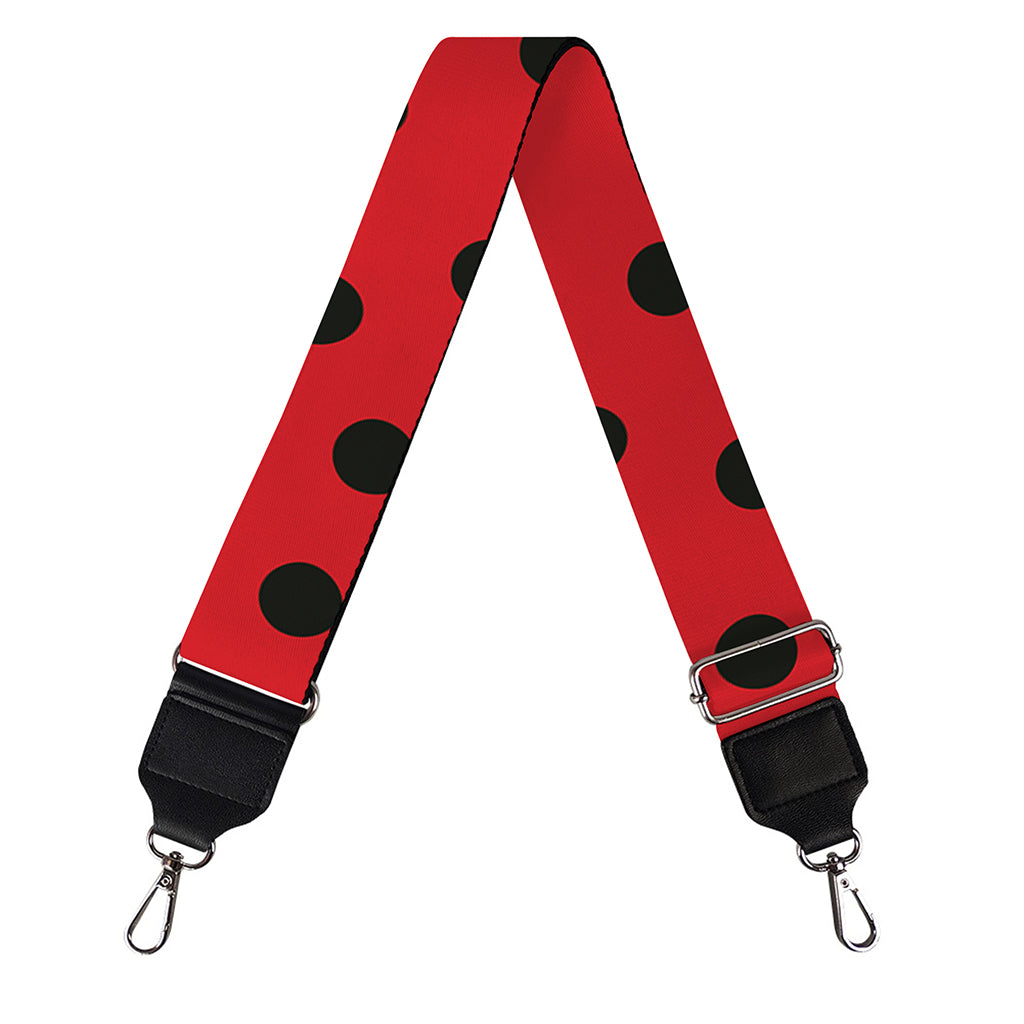Black Spots Ladybird Pattern Print Bag Strap
