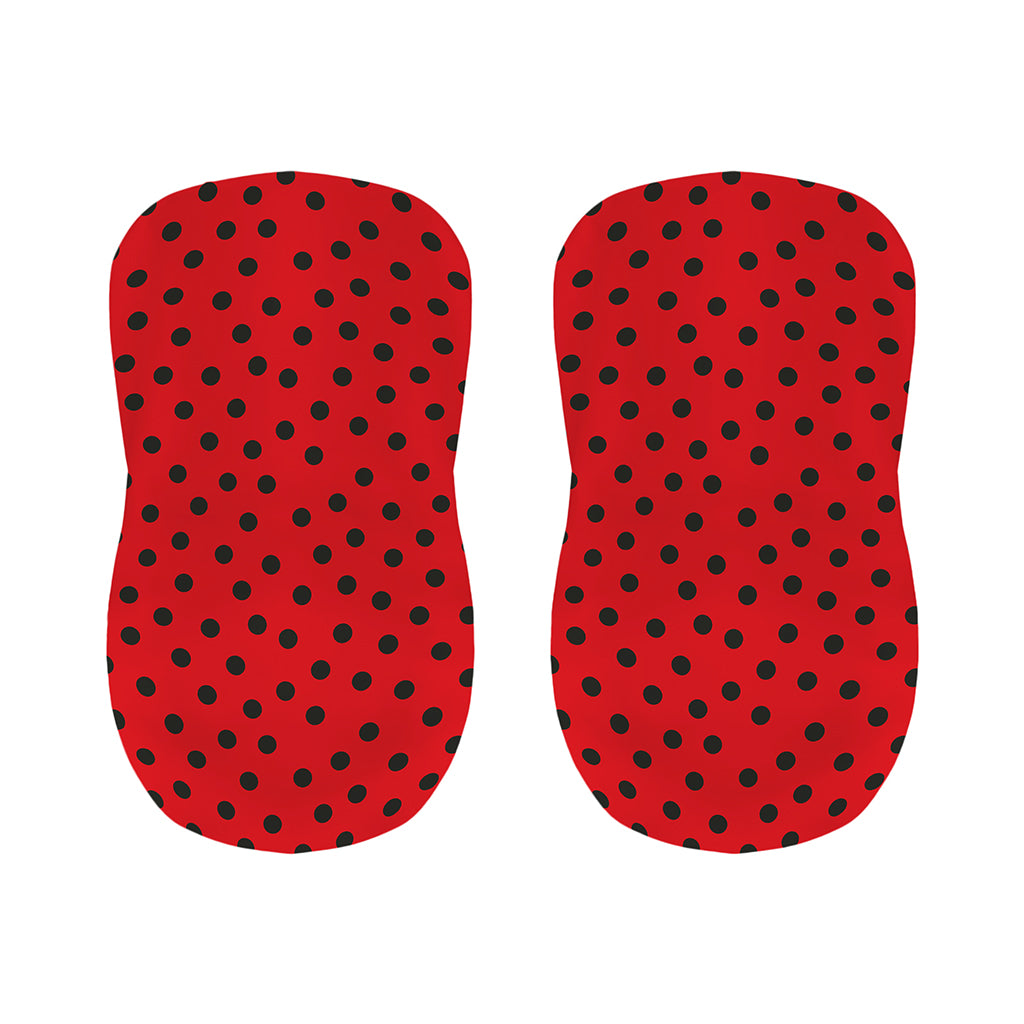 Black Spots Ladybird Pattern Print Bar Stool Covers