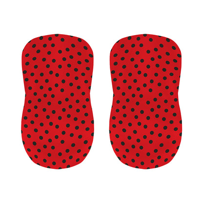 Black Spots Ladybird Pattern Print Bar Stool Covers