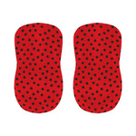 Black Spots Ladybird Pattern Print Bar Stool Covers