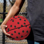 Black Spots Ladybird Pattern Print Basketball