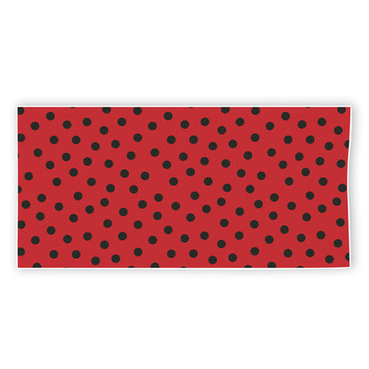 Black Spots Ladybird Pattern Print Beach Towel