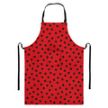 Black Spots Ladybird Pattern Print Bib Apron With Pocket