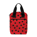 Black Spots Ladybird Pattern Print Bible Tote Bag