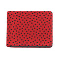 Black Spots Ladybird Pattern Print Bifold Wallet
