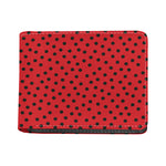 Black Spots Ladybird Pattern Print Bifold Wallet