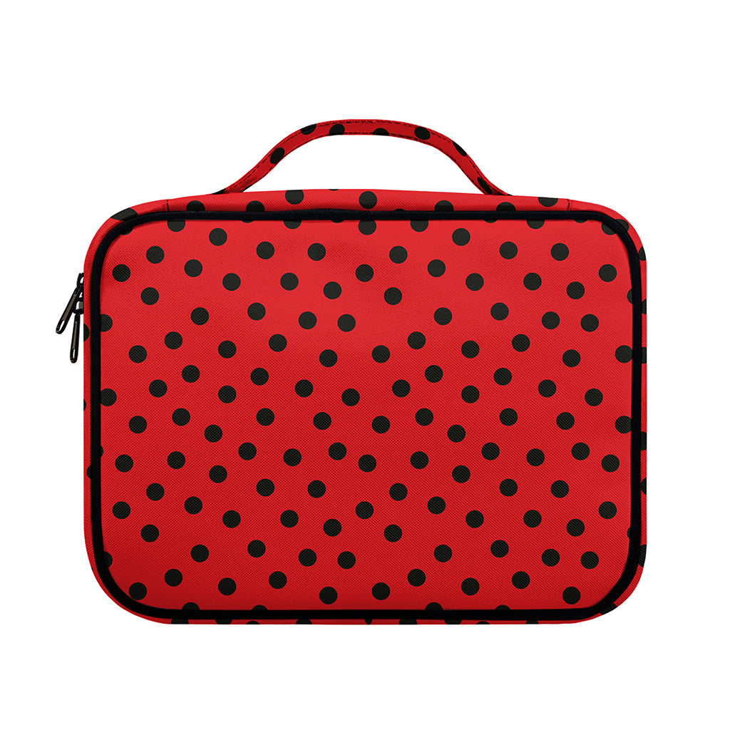 Black Spots Ladybird Pattern Print Briefcase Bible Bag