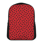 Black Spots Ladybird Pattern Print Casual Backpack