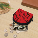 Black Spots Ladybird Pattern Print Coin Purse