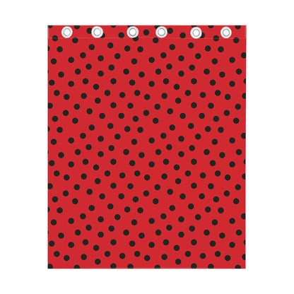 Black Spots Ladybird Pattern Print Curtain