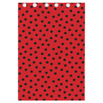 Black Spots Ladybird Pattern Print Curtain