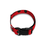 Black Spots Ladybird Pattern Print Dog Collar