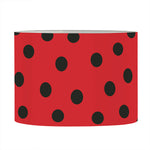 Black Spots Ladybird Pattern Print Drum Lamp Shade