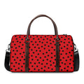 Black Spots Ladybird Pattern Print Duffel Bag