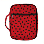 Black Spots Ladybird Pattern Print Front Pocket Bible Bag